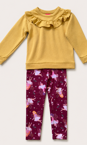 Conjunto Bailarina Amarelo