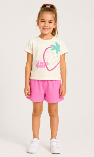 Conjunto Morango Branco