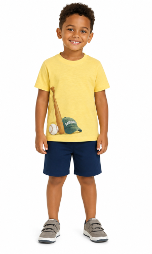 Conjunto Baiseball Amarelo
