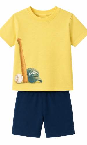 Conjunto Baiseball Amarelo